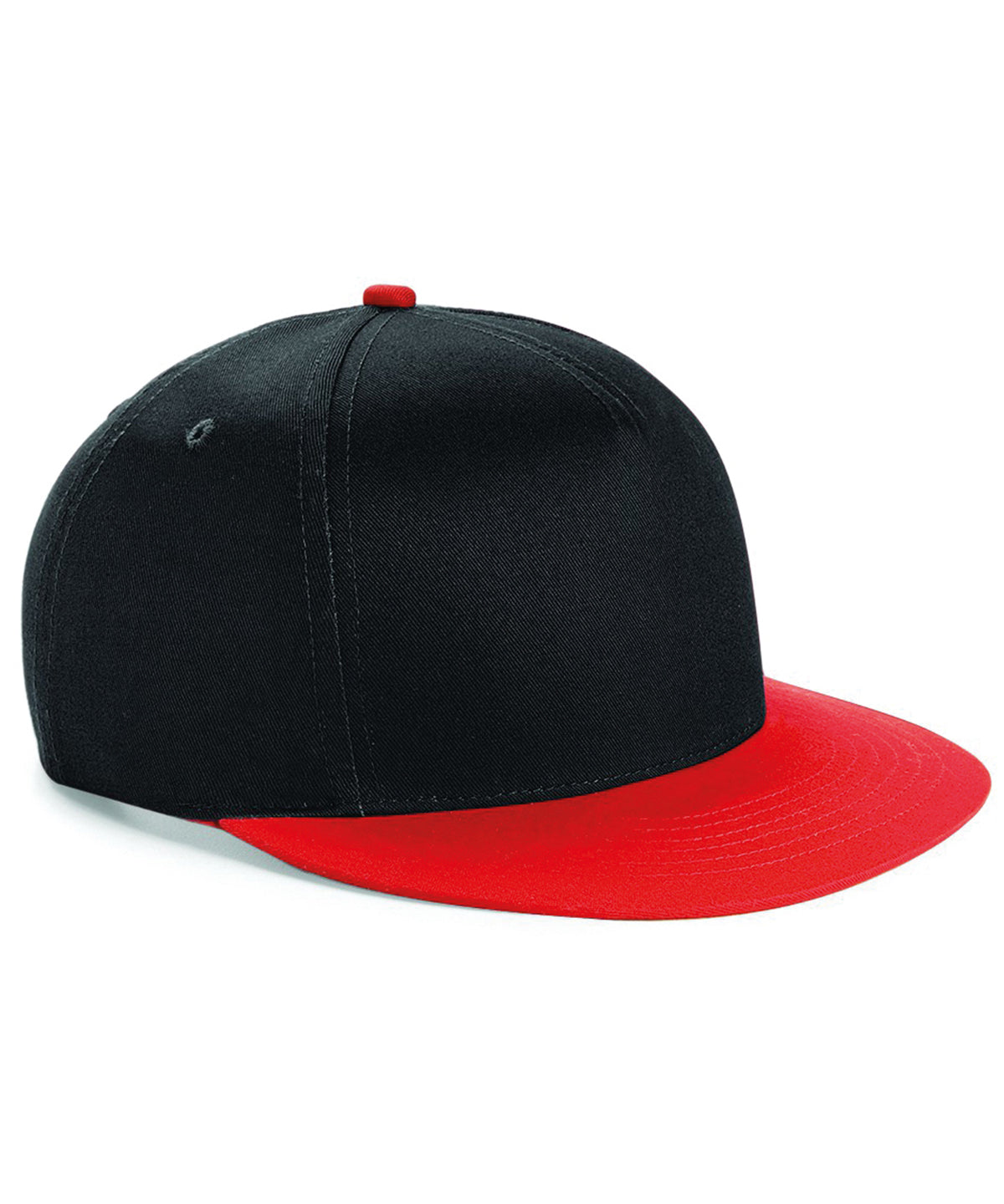 Beechfield BC615 Youth snapback in Black/Bright Red