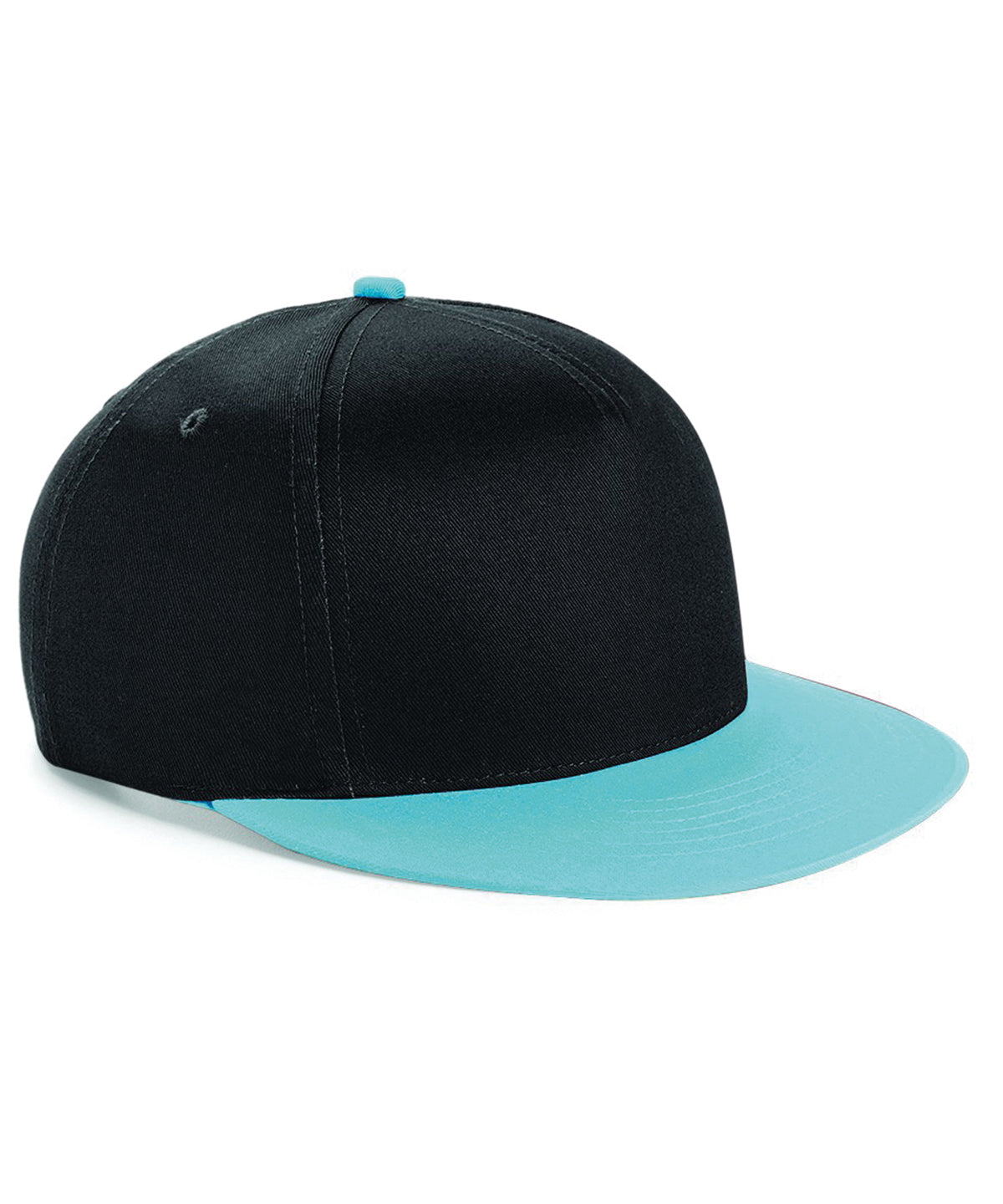 Beechfield BC615 Youth snapback in Black/Surf Blue