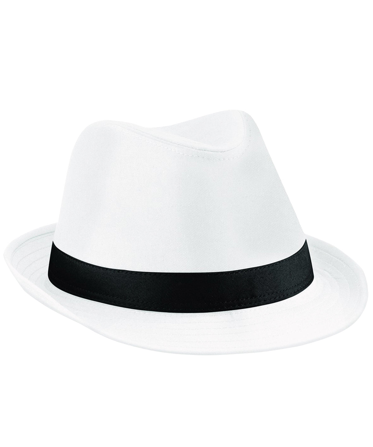 Beechfield BC630 Fedora in White/Black