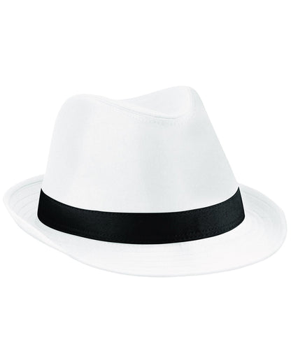 Beechfield BC630 Fedora in White/Black