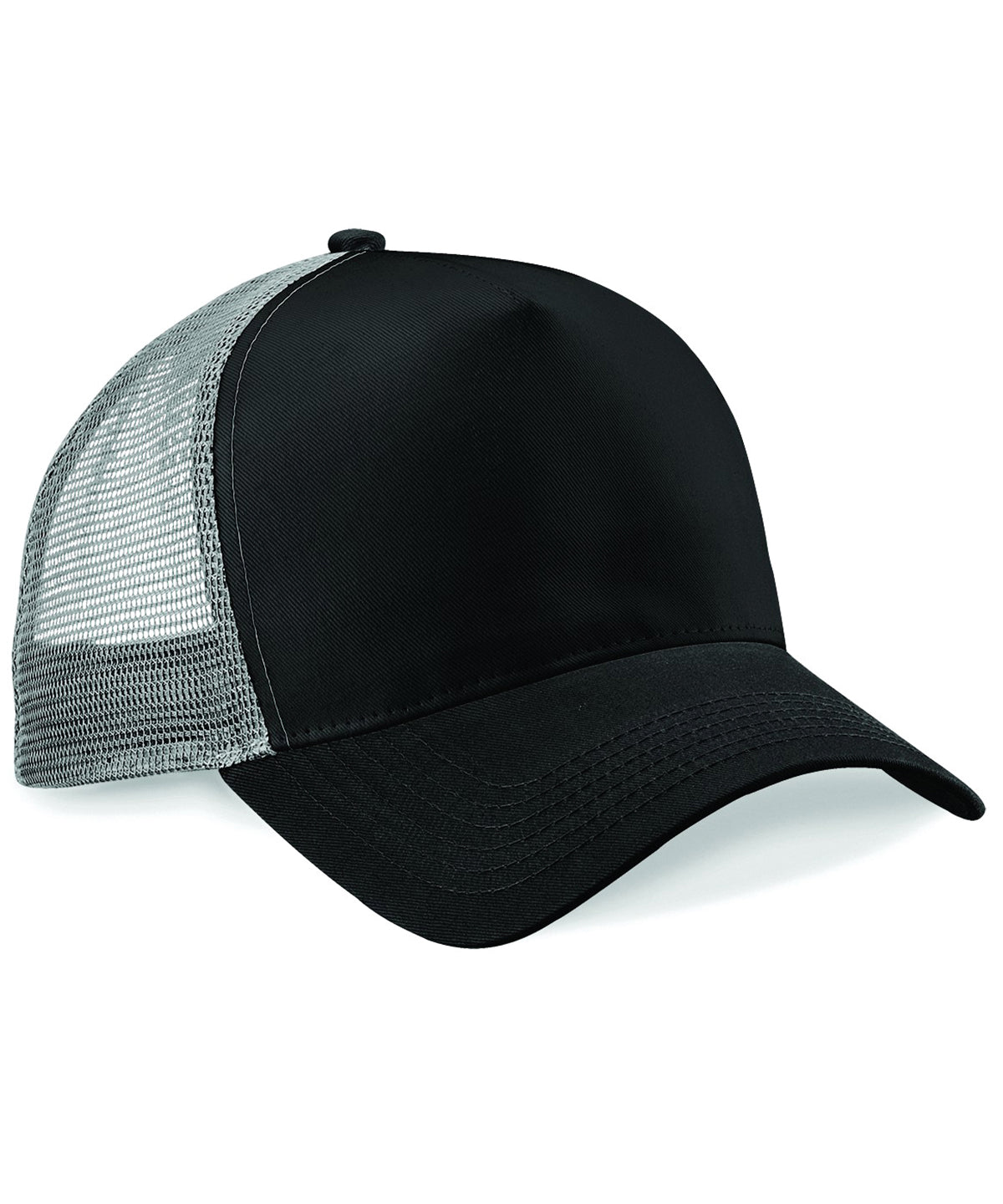 Beechfield BC640 Snapback trucker in Black/Light Grey