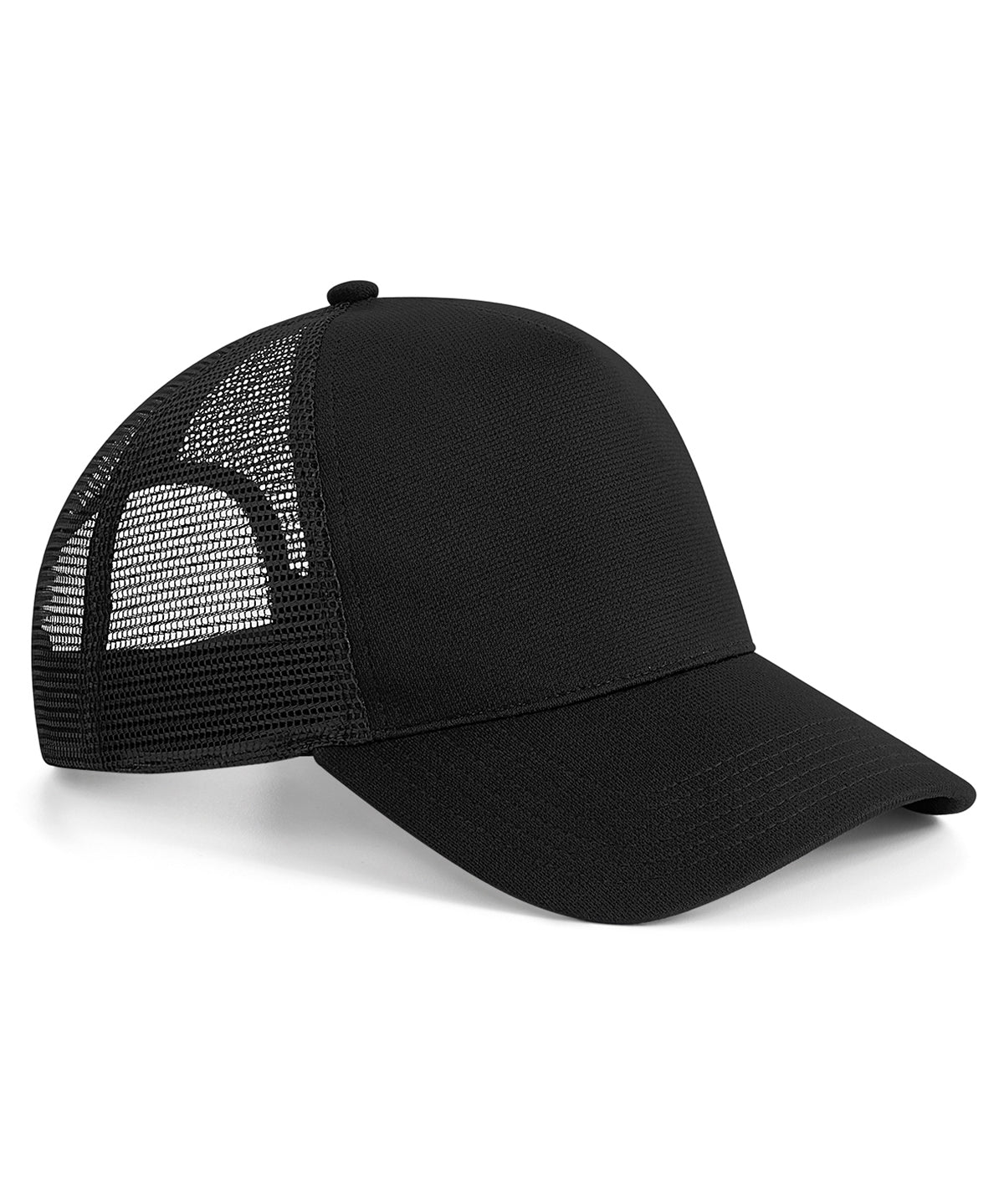 Beechfield BC642 Microknit snapback trucker in Black