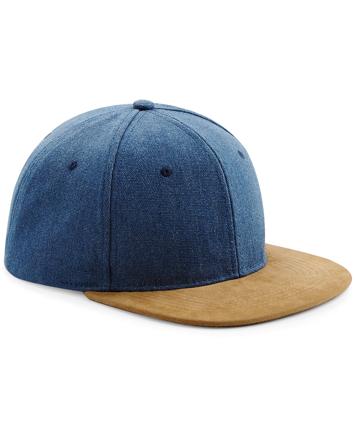 Beechfield BC668 Suede peak snapback in Denim Blue