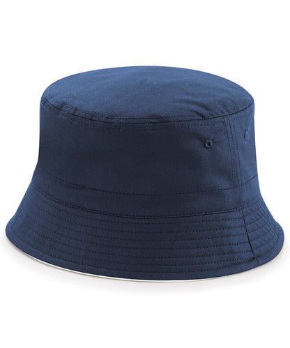 Beechfield BC686 Reversible bucket hat in French Navy/White