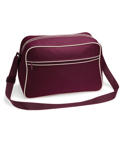 Bagbase BG014 Retro shoulder bag in Burgundy/Sand