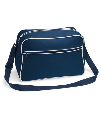 Bagbase BG014 Retro shoulder bag in French Navy/White