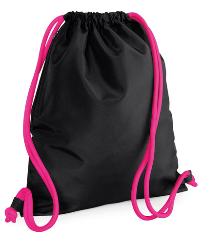 Bagbase BG110 Icon gymsac in Black/Fuchsia