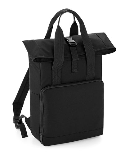 Bagbase BG118 Twin handle roll-top backpack in Black