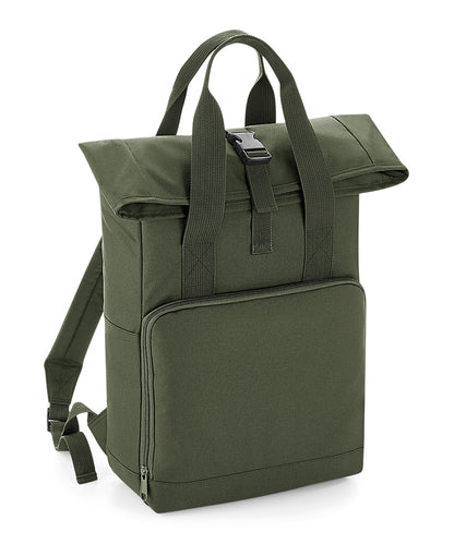 Bagbase BG118 Twin handle roll-top backpack in Olive Green