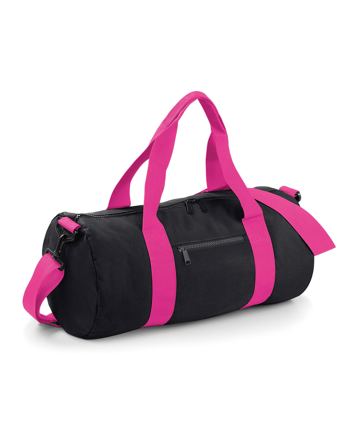 Bagbase BG140 Original barrel bag in Black/Fuchsia