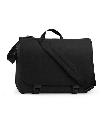 Bagbase BG218 Two-tone digital messenger in Black