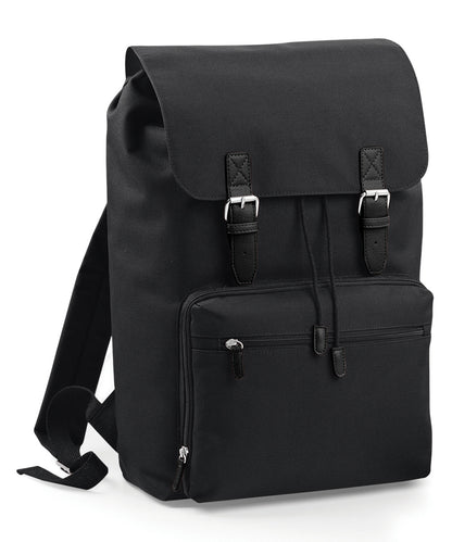 Bagbase BG613 Vintage laptop backpack in Black/Black
