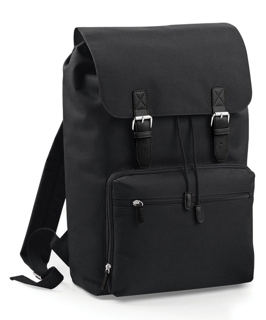 Bagbase BG613 Vintage laptop backpack in Black/Black