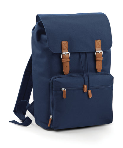 Bagbase BG613 Vintage laptop backpack in French Navy