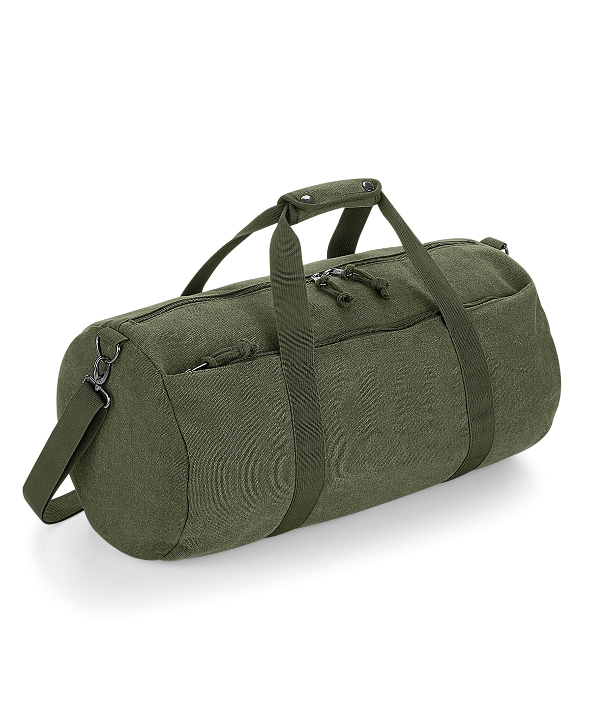 Bagbase BG655 Vintage canvas barrel bag in Vintage Military Green
