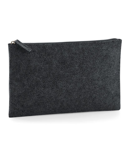 Bagbase BG725 Felt accessory pouch in Charcoal Melange