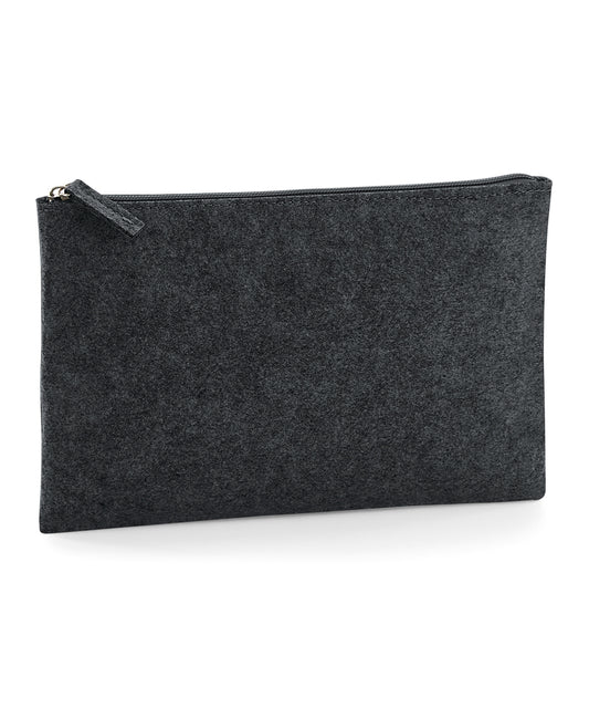 Bagbase BG725 Felt accessory pouch in Charcoal Melange