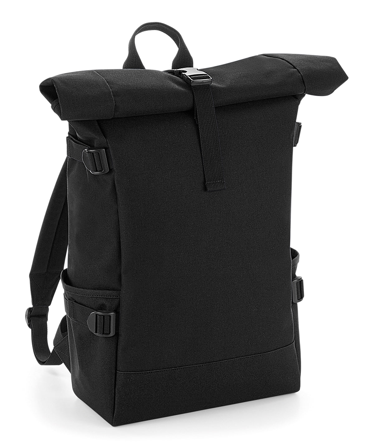 Bagbase BG858 Block roll-top backpack in Black/Black
