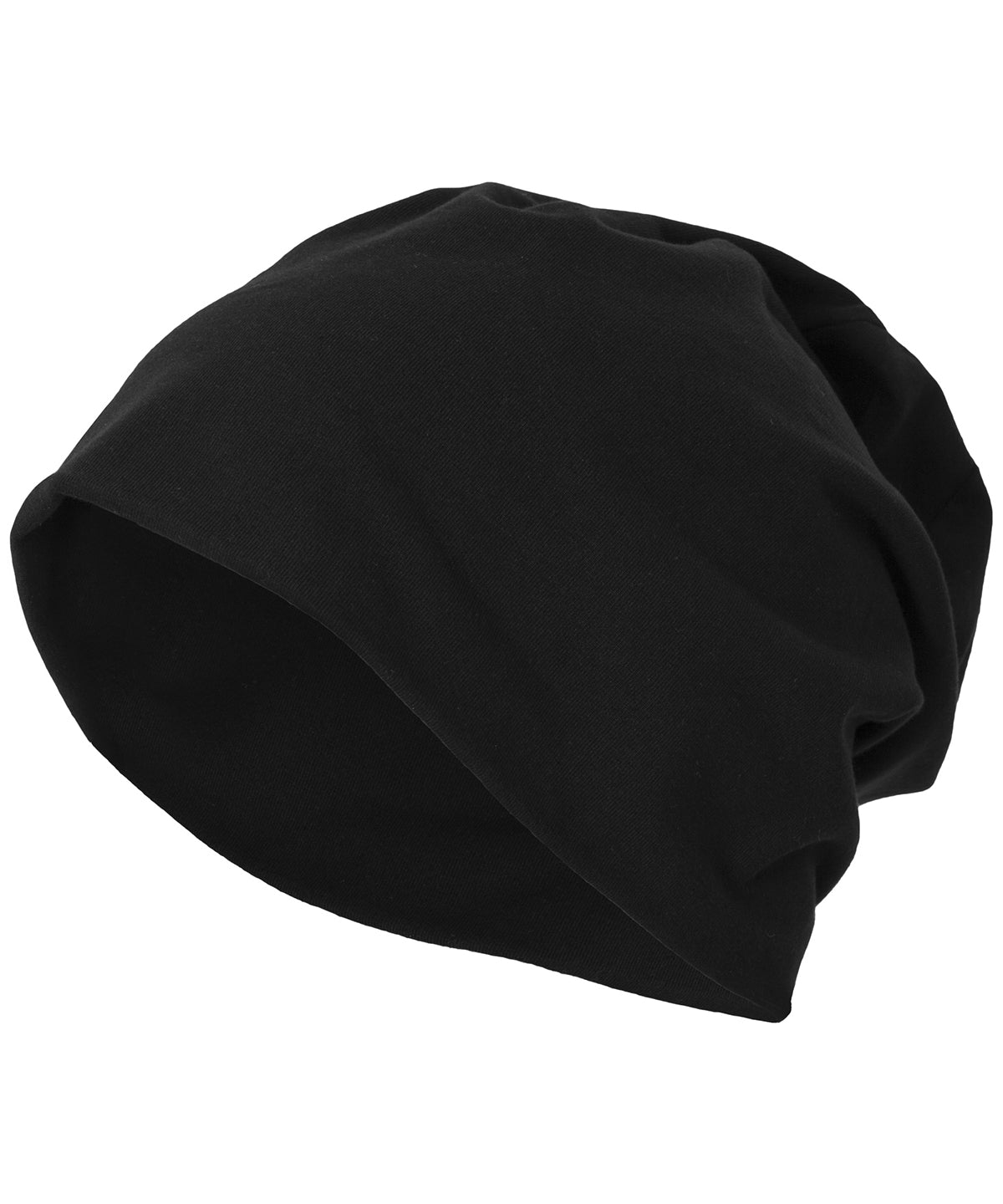 Build Your Brand BY002 Jersey beanie in Black