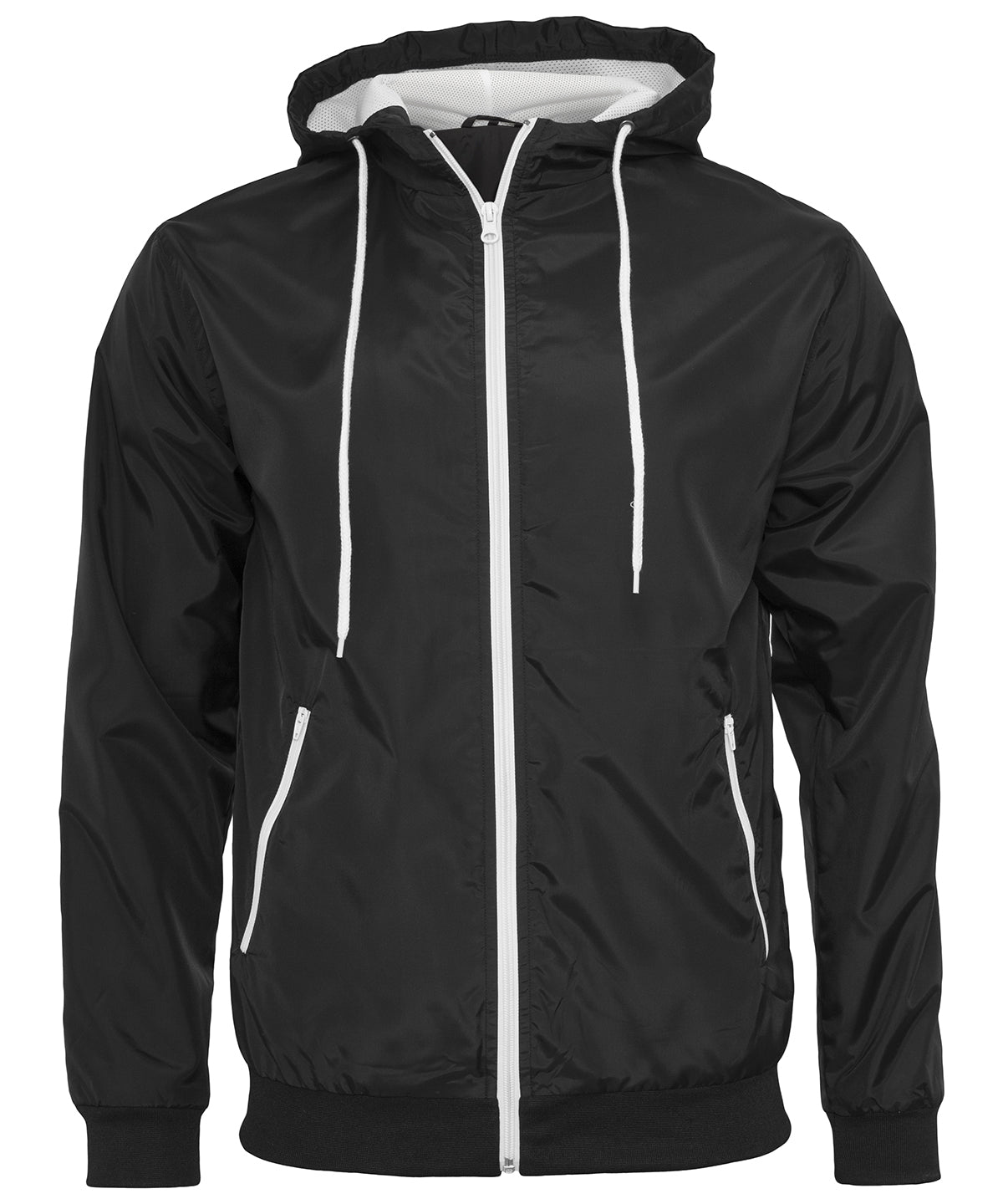 Build Your Brand BY016 Wind runner in Black/White