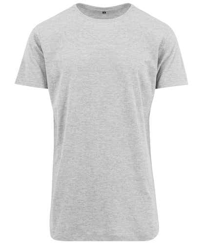 Build Your Brand BY028 Shaped long tee in Heather Grey*
