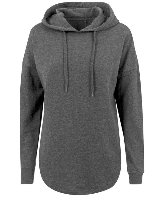Build Your Brand BY037 Women's oversized hoodie in Charcoal