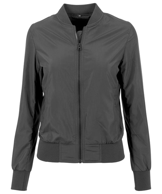 Build Your Brand BY044 Women's Light bomber jacket in Black
