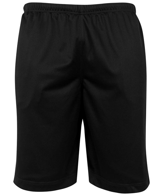 Build Your Brand BY048 Mesh shorts in Black