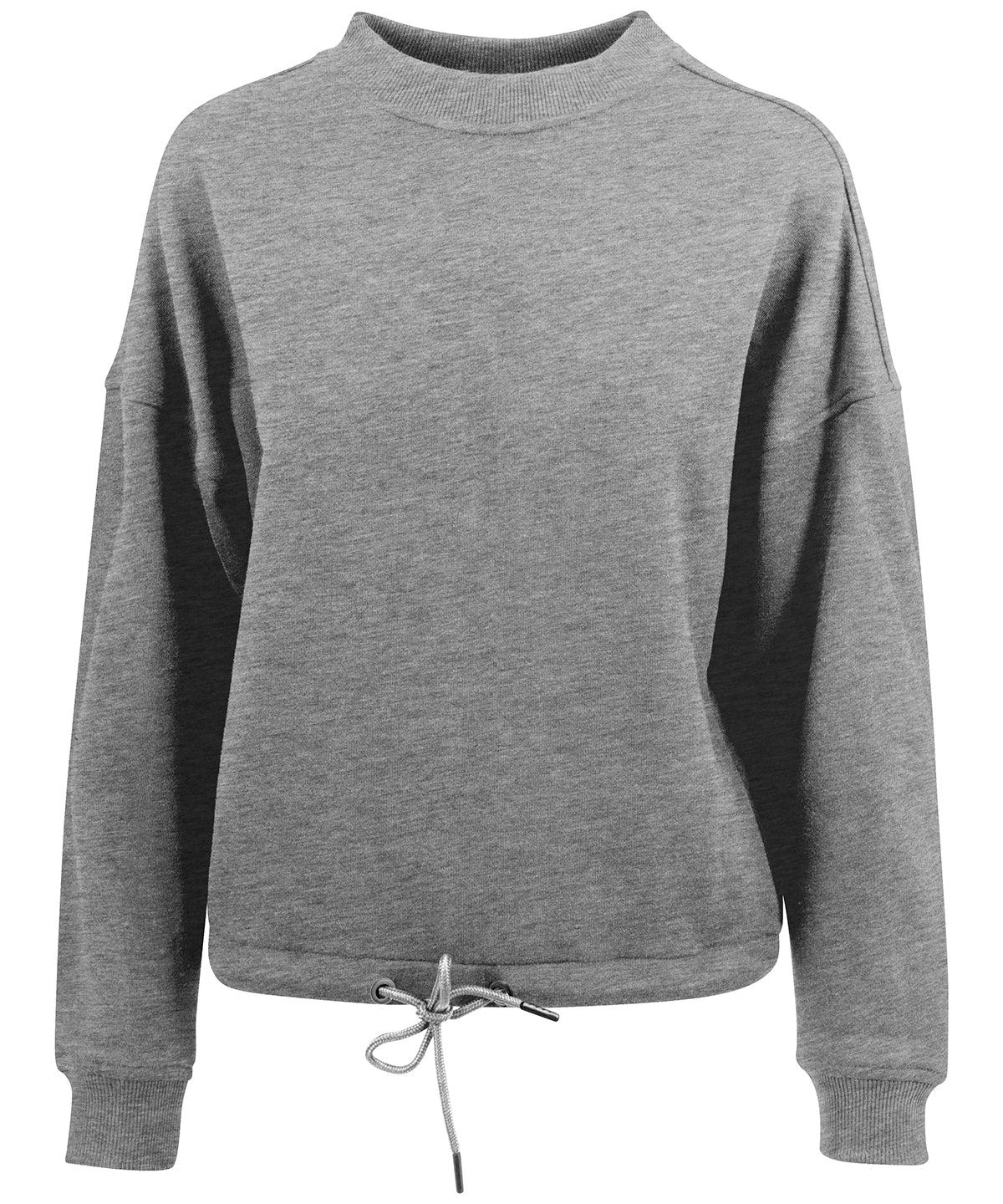 Build Your Brand BY058 Women's oversize crew neck in Grey