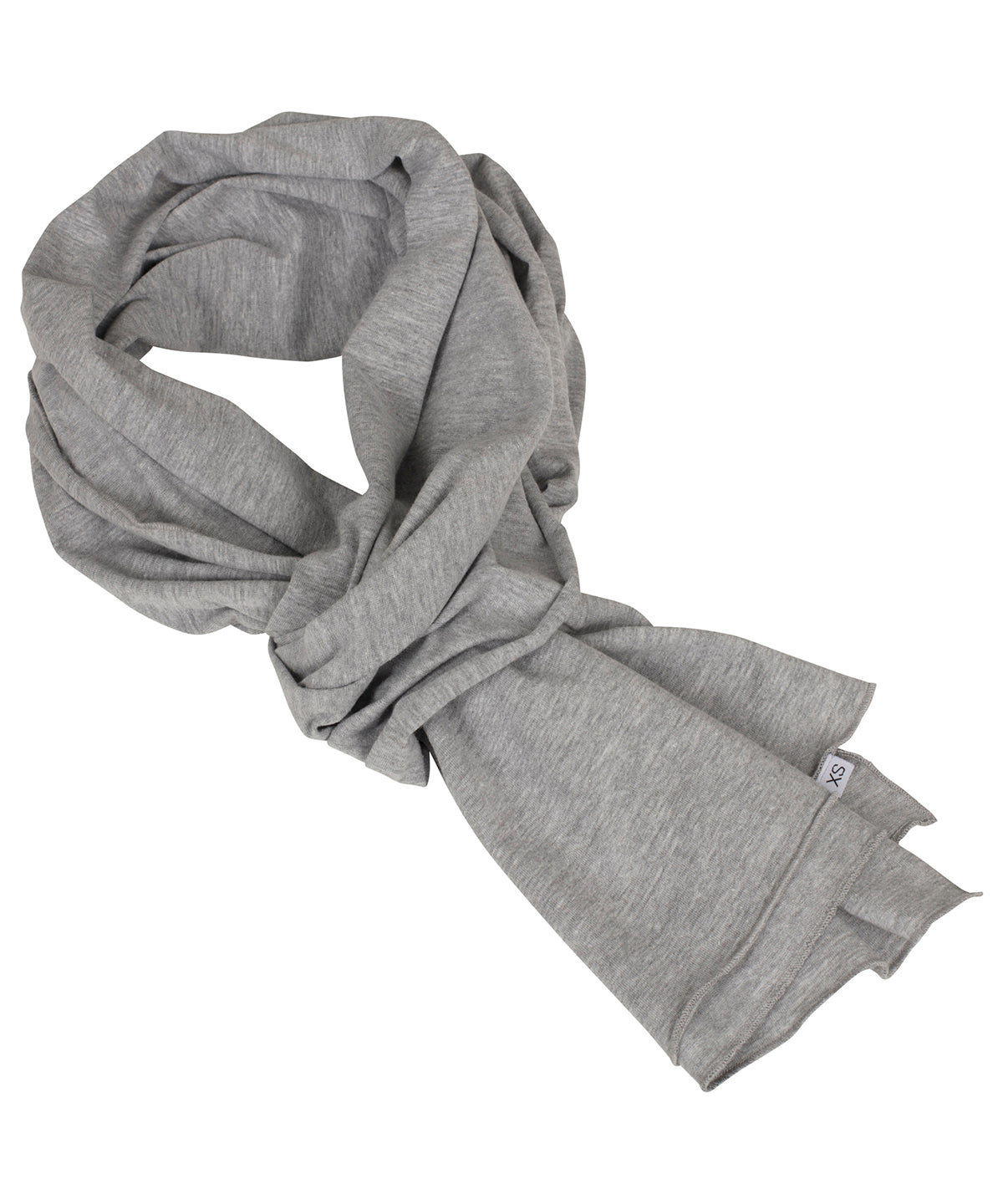 Build Your Brand BY063 Jersey scarf in Heather Grey