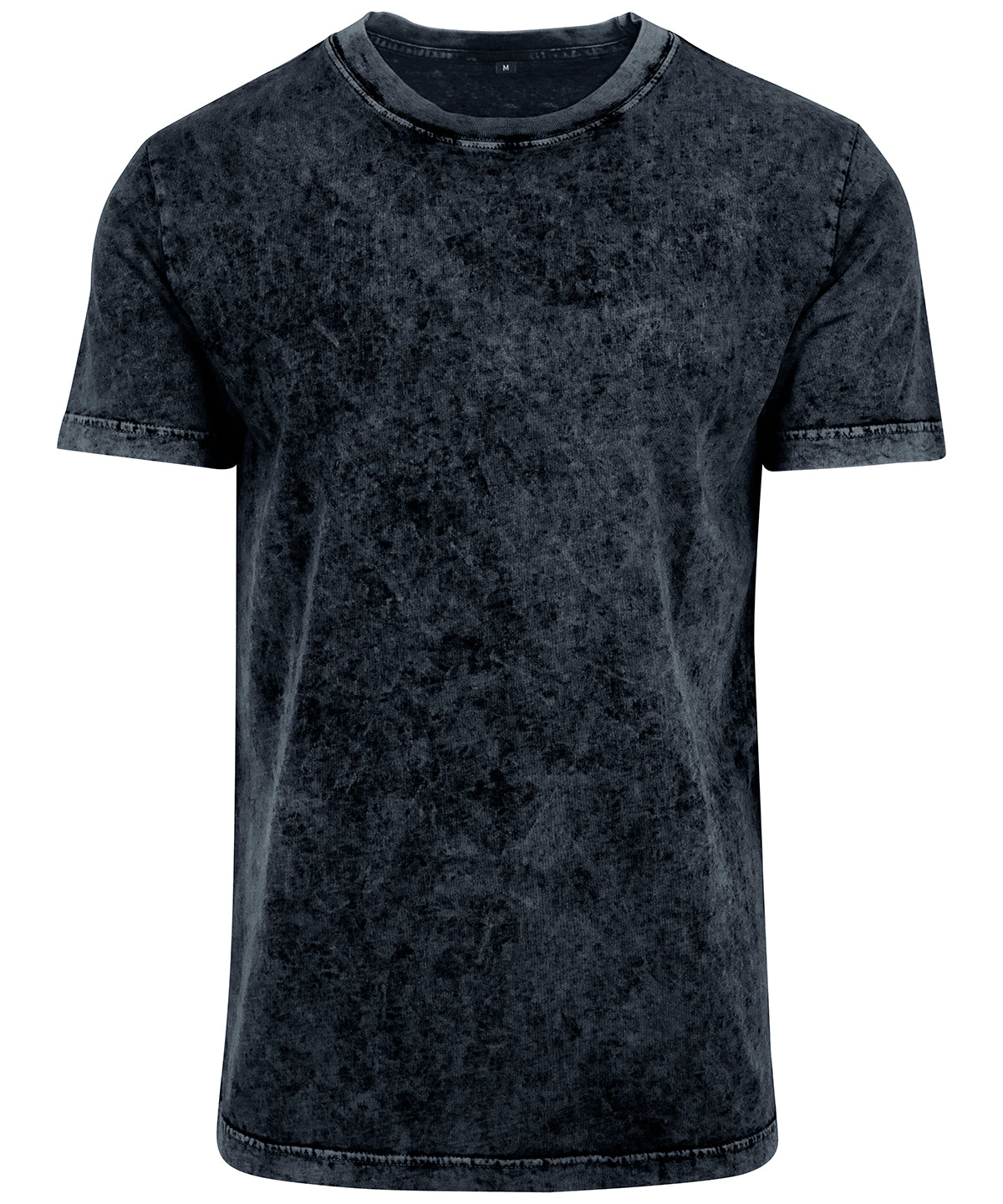 Build Your Brand BY070 Acid washed tee in Dark Grey/White