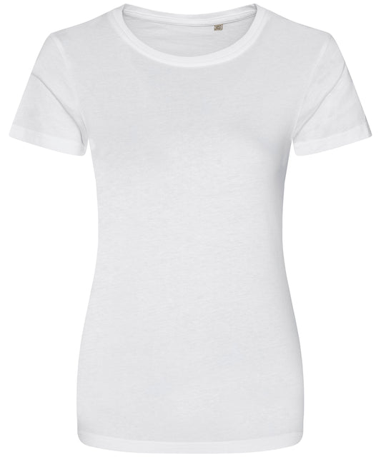 AWDis Ecologie EA01F Women's Cascade organic tee in Arctic White