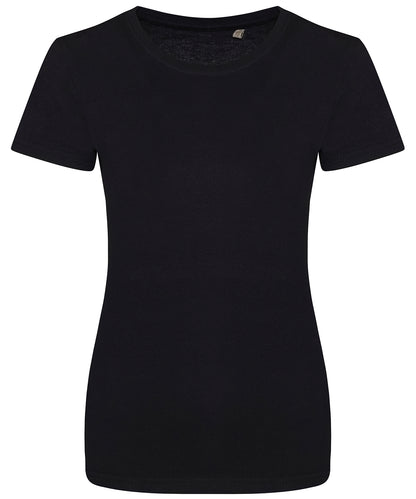 AWDis Ecologie EA01F Women's Cascade organic tee in Jet Black