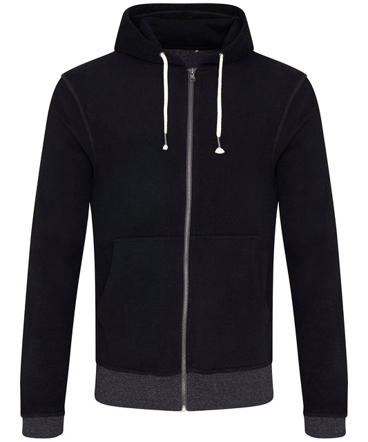AWDis Ecologie EA051 Okavango regen zoodie in Black/Charcoal