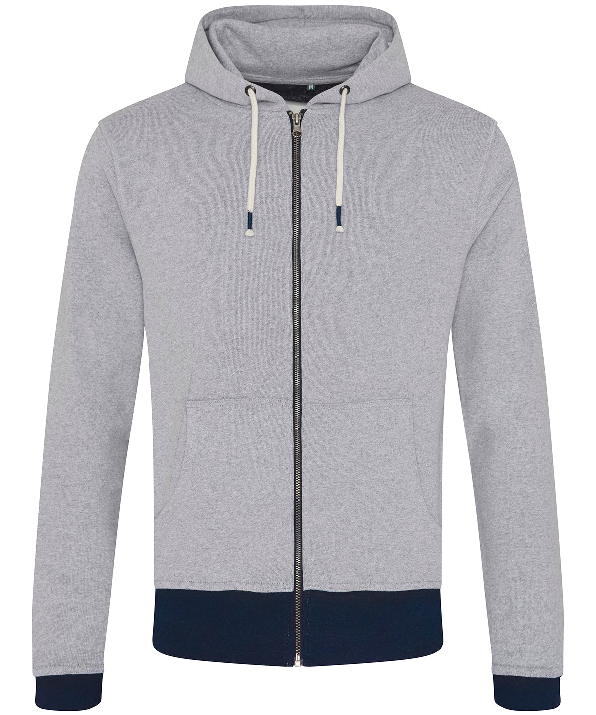 AWDis Ecologie EA051 Okavango regen zoodie in Heather Grey/Navy