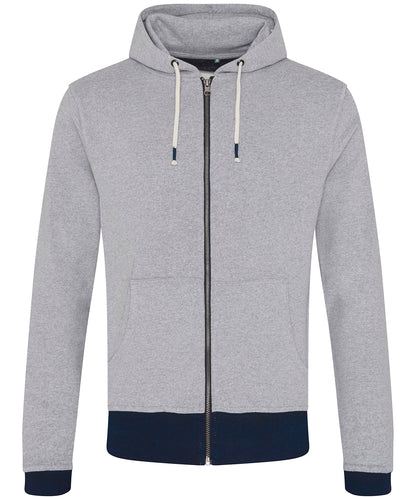 AWDis Ecologie EA051 Okavango regen zoodie in Heather Grey/Navy