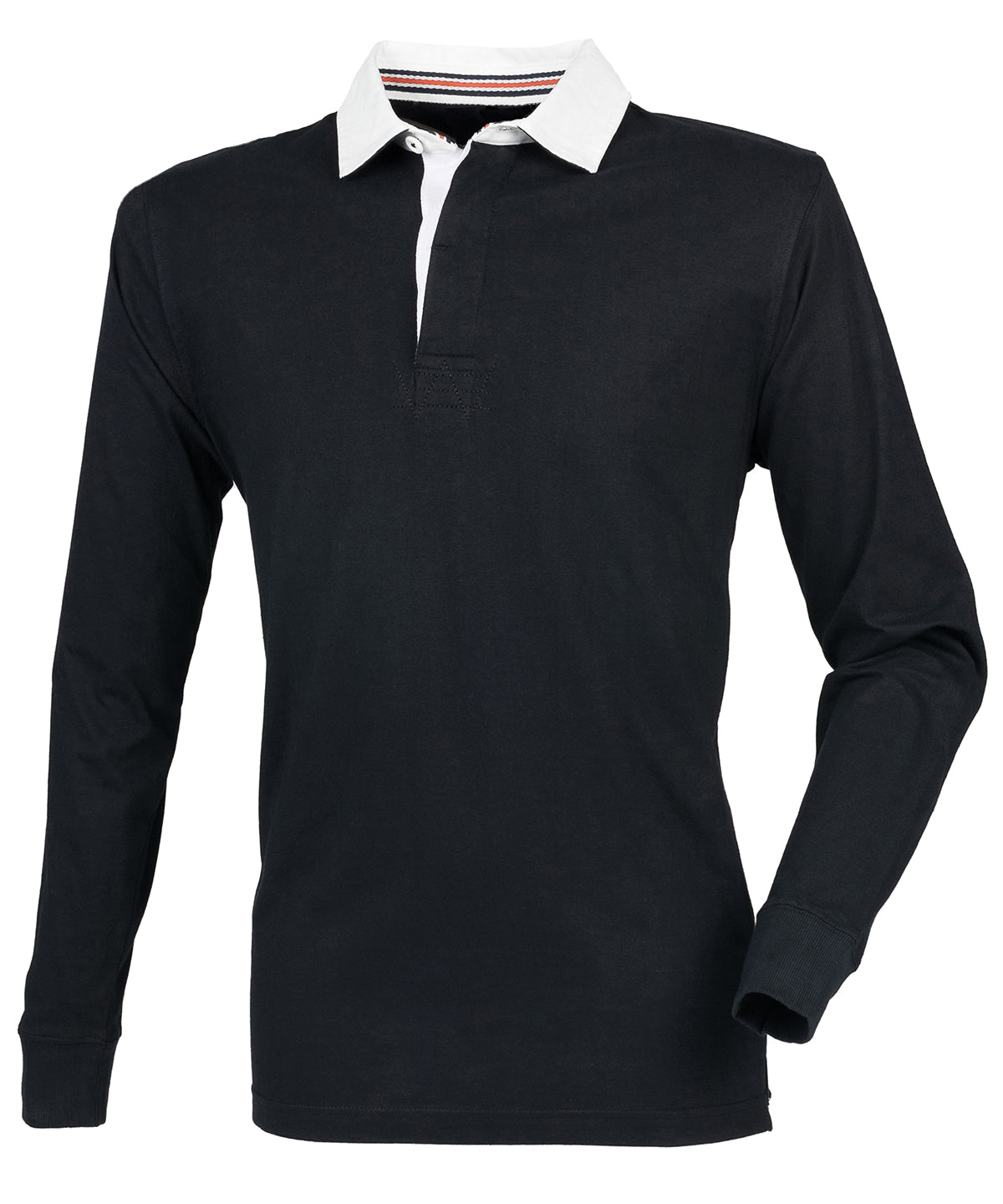 Front Row FR104 Premium superfit rugby shirt in Black