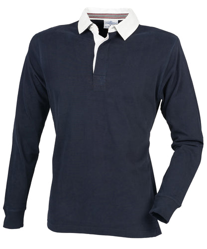 Front Row FR104 Premium superfit rugby shirt in Navy
