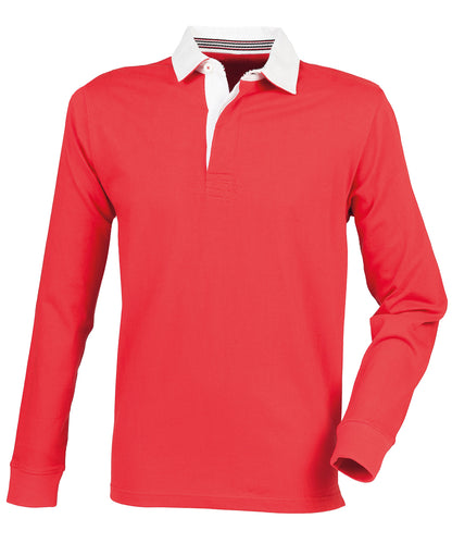 Front Row FR104 Premium superfit rugby shirt in Red