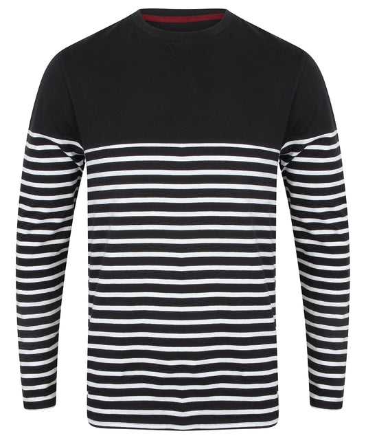 Front Row FR134 Long sleeve Breton striped T in Navy/White