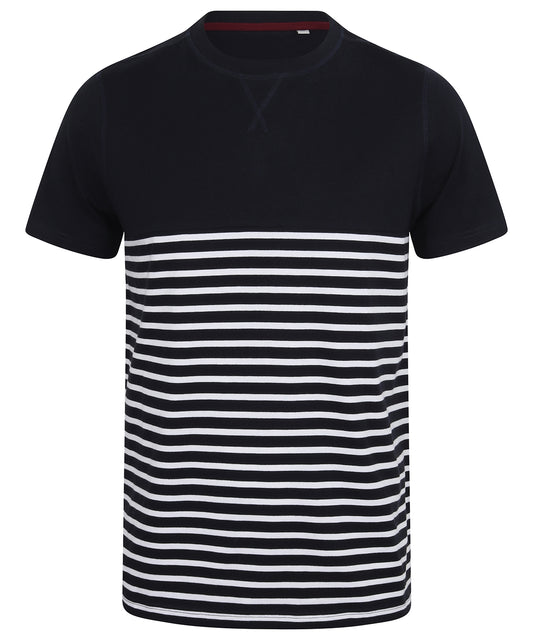 Front Row FR135 Short-sleeved Breton T in Navy/White