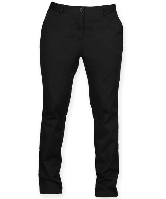 Front Row FR622 Women's stretch chinos in Black