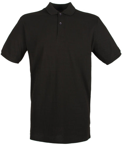 Henbury HB101 Micro-fine piqué polo shirt in Black*