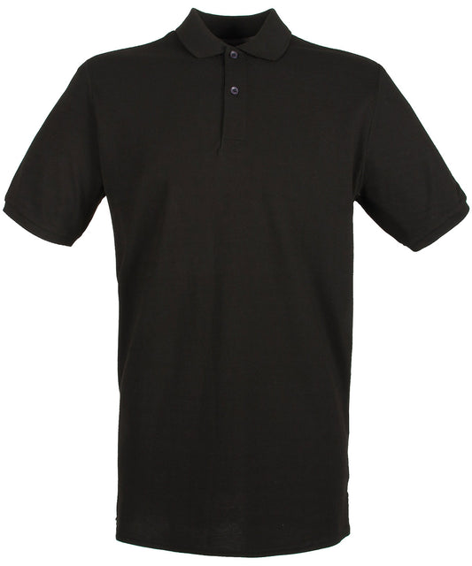 Henbury HB101 Micro-fine piqué polo shirt in Black*