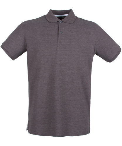 Henbury HB101 Micro-fine piqué polo shirt in Charcoal