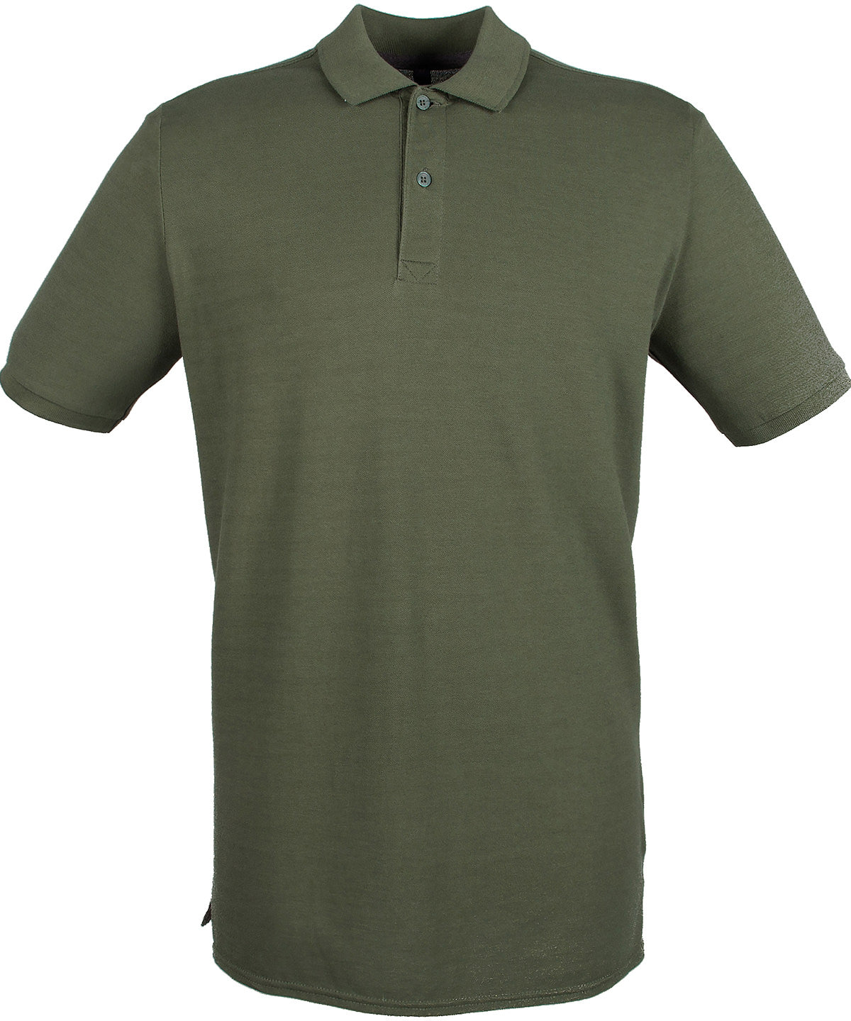 Henbury HB101 Micro-fine piqué polo shirt in Olive