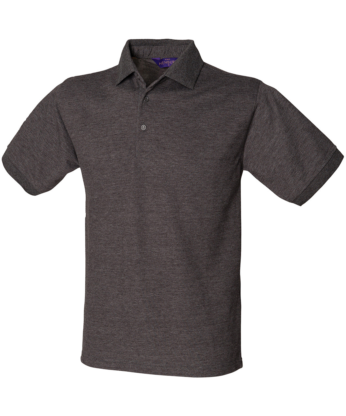 Henbury HB400 65/35 Classic piqué polo shirt in Charcoal