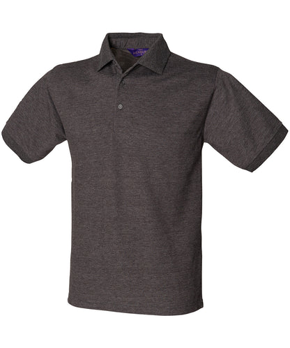 Henbury HB400 65/35 Classic piqué polo shirt in Charcoal