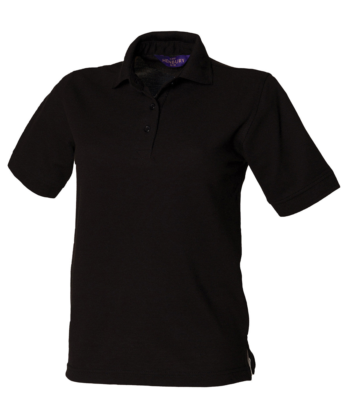 Henbury HB401 Women's 65/35 polo shirt in Black