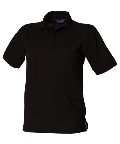 Henbury HB401 Women's 65/35 polo shirt in Black